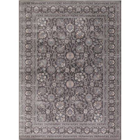 CONCORD GLOBAL 3 ft. 3 in. x 4 ft. 7 in. Kashan Kashan - Grey 28464